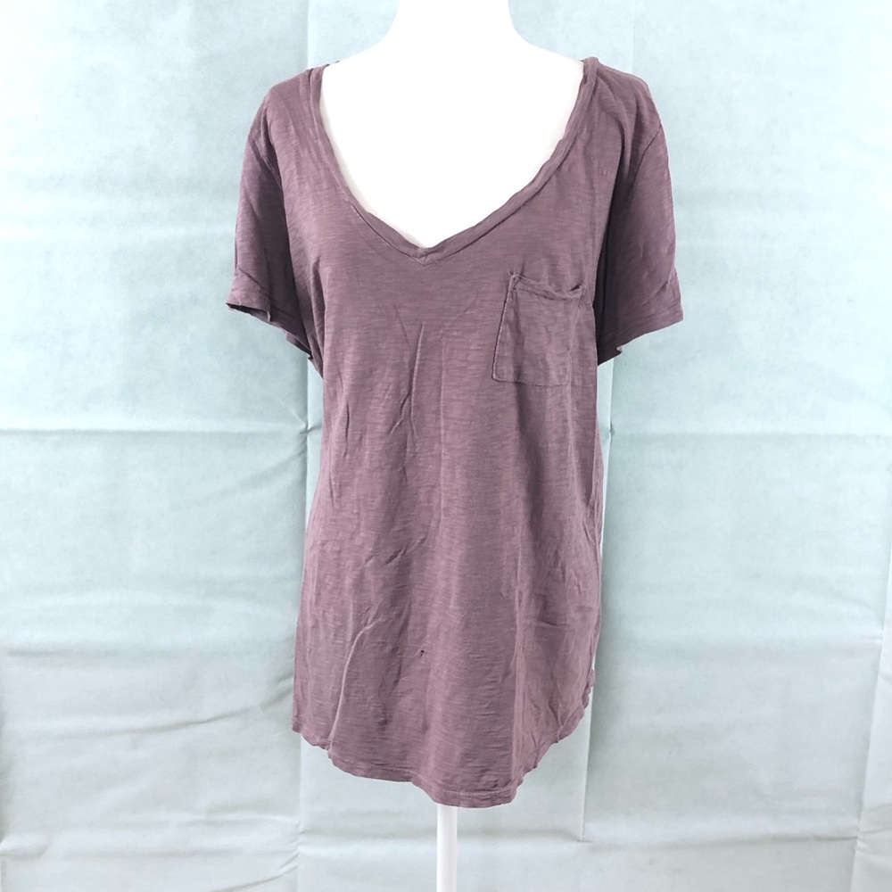 Mauve V-neck